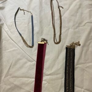 Set of Four Stylish Chokers